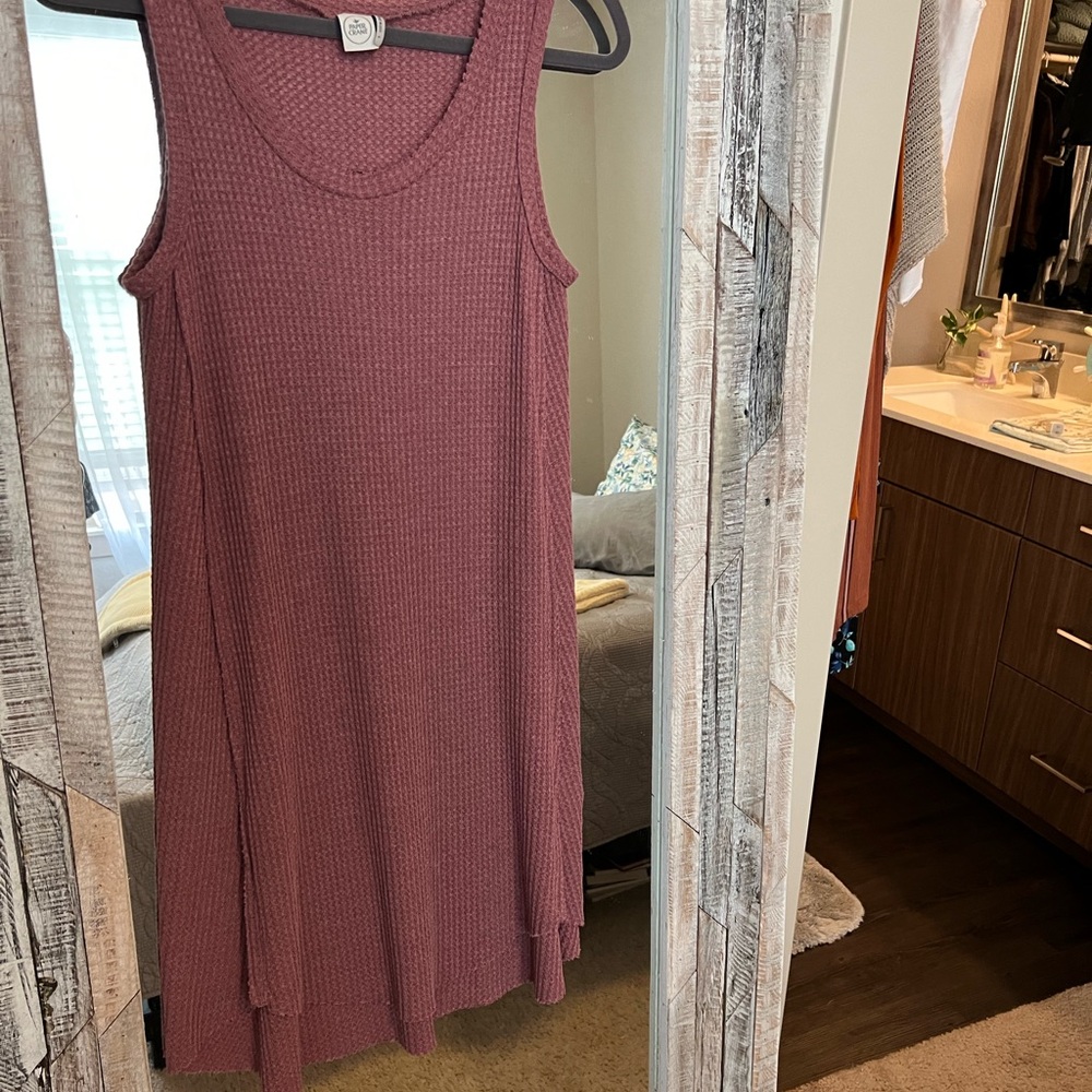 Paper Crane Textured Knit Top in Dusty Rose